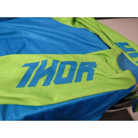 NOS Thor Blue Green Phase Ramble MX Motocross Jersey Adult XL PHASE 2016‎ - Picture 7 of 7